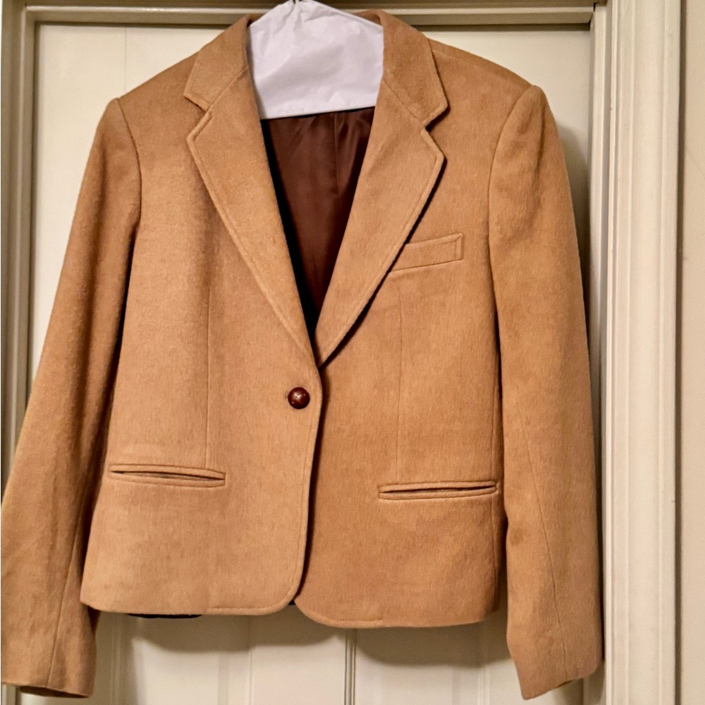 Classic Camel Women's Wool Blazer